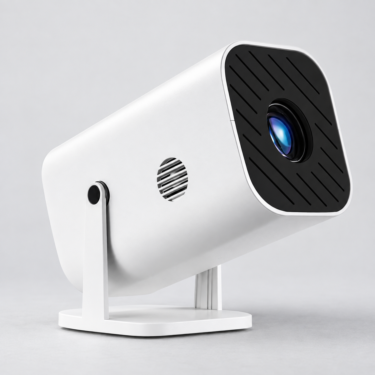 White projector with adjustable stand